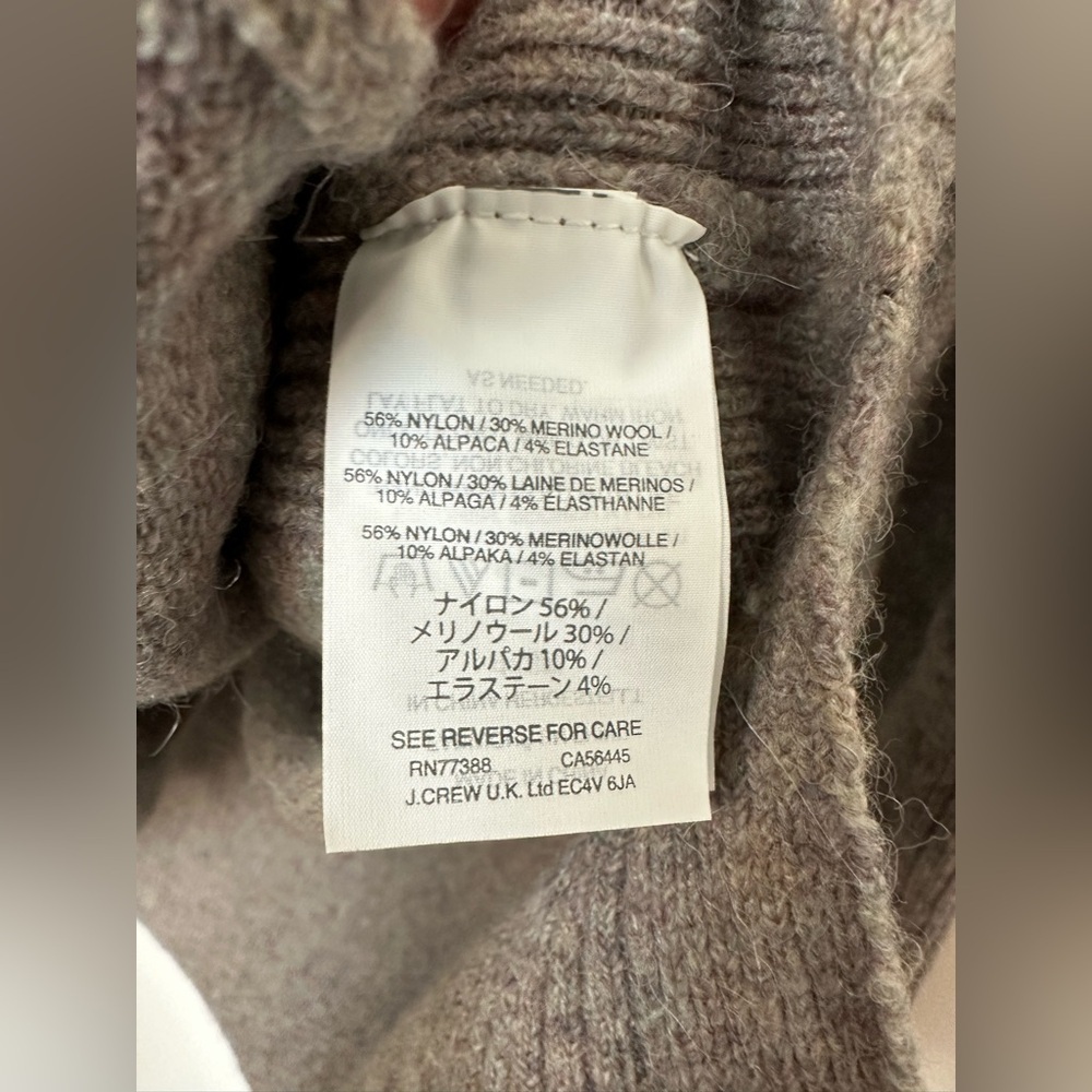 J. CREW Women’s Merino Wool Alpaca V-Neck Tunic Sweater XXS Preppy Minimalist - Picture 7 of 9